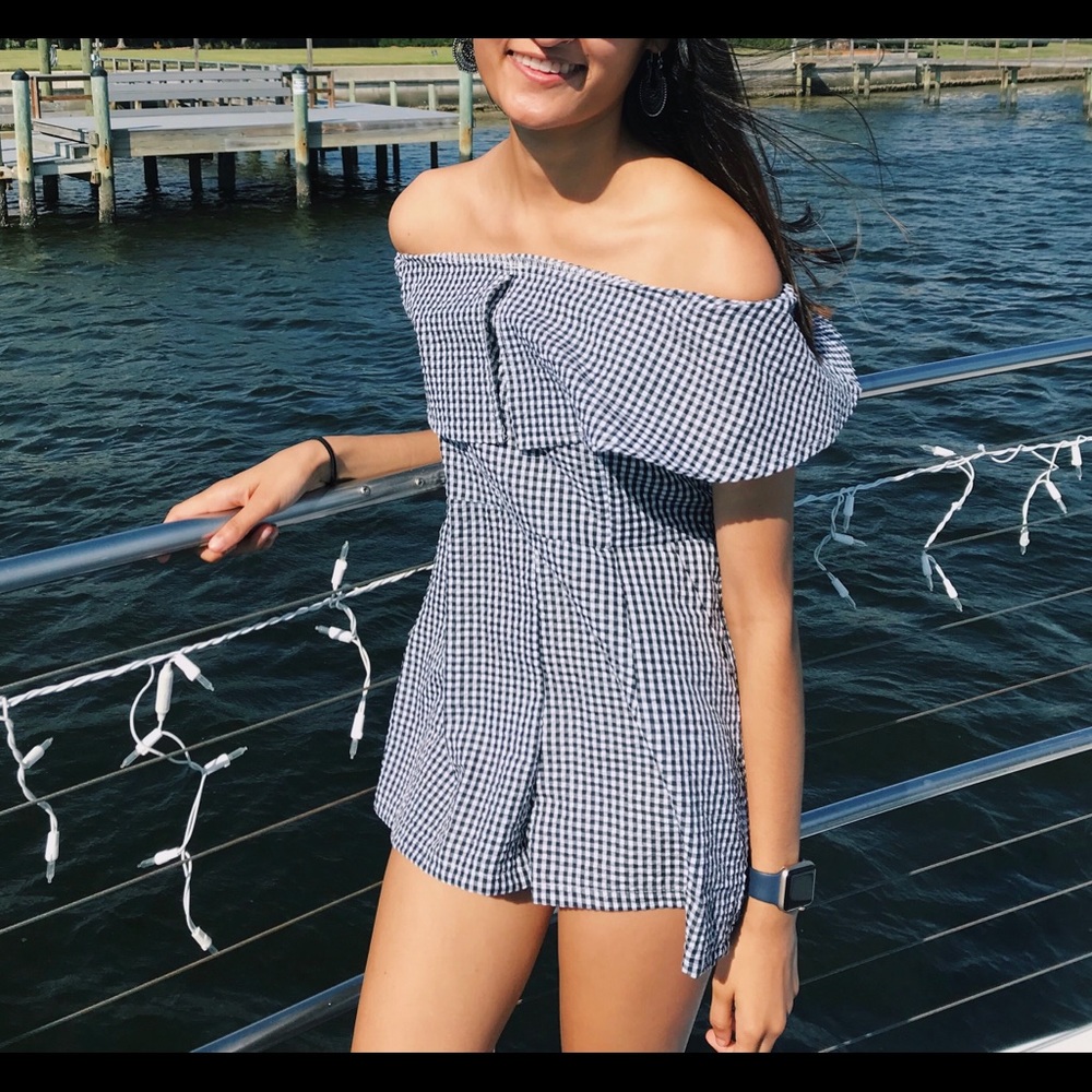 LF gingham romper - Picture 3 of 4